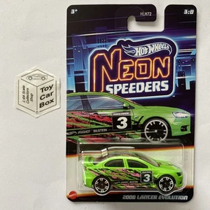 2025 HOT WHEELS Neon Speeders - 2008 Lancer Evolution (#3 Green) D50 - Picture 1 of 1
