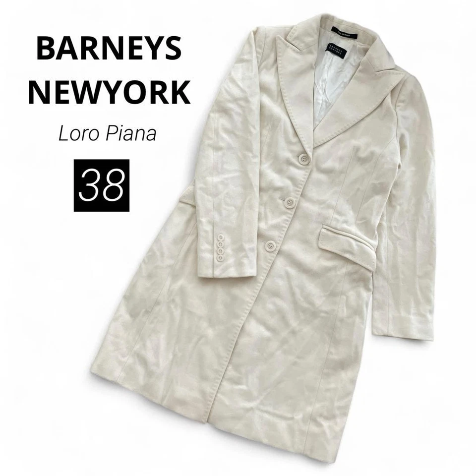 Abrigo Chester BARNEYS NEWYORK Loro Piana Lana Blanco Largo Talla 38 Foto 1 de 4