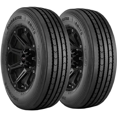 (QTY 2) 245/70R19.5 Roadmaster RM170+ All Position 136M LRH Black Wall Tires Foto 1 de 4