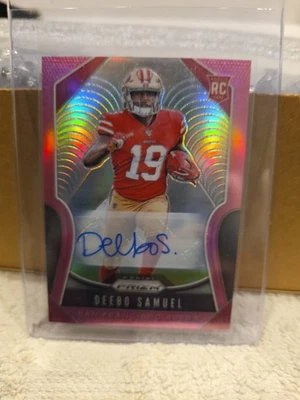 Autógrafos Panini Prizm 2019 - Rookies Deebo Samuel #346 Pink Prizm (AU, RC) - Imagem 1 de 2