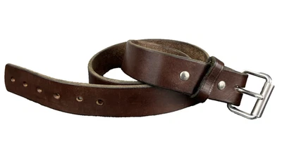 Cinturón de cuero genuino artesanal Amish resistente 1 1/2" x 46" hecho en/envío EE. UU. Foto 1 de 4