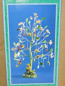 Albero di Pasqua Primaverile Vintage con 42 Ornamenti in Legno Alto 18" - Foto 1 di 7