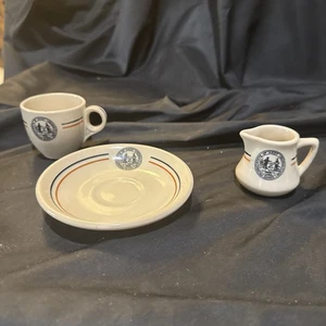 West Virginia State Parks China Mcnikol Demitasse Cup Saucer Mini Creamer - Picture 1 of 7