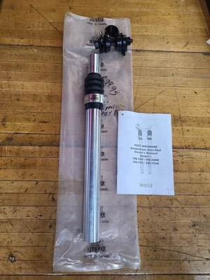 Tija de sillín moderna poste vintage plateada 27,2 mm suspensión bicicleta MTB Foto 1 de 4