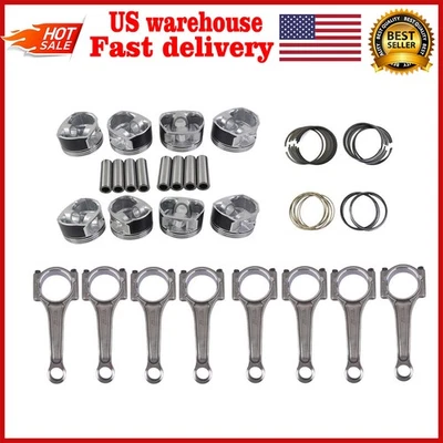 Connecting Rods + Pistons +Rings for 2009-2015 Chrysler Dodge 1500 Jeep Ram 5.7L - Image 1 of 4
