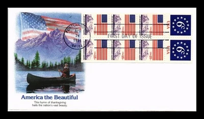 DR JIM STAMPS US COVER FLAG AMERICA THE BEAUTIFUL BOOKLET FDC FLEETWOOD - Image 1 of 2