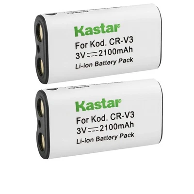 Paquete de 2 baterías de repuesto Kastar CR-V3 para PowerShot A60 70 75 300, Coolpix Foto 1 de 4