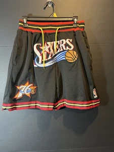 JUST DON PHILADELPHIA 76ERS MENS 1999-00 SIXERS BASKETBALL SHORTS SIZE SMALL - Picture 1 of 11