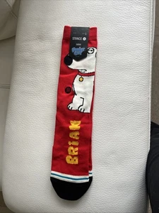 Calcetines Stance X Family Guy Brian Griffin “The Dog” rojos grandes para hombre 9-13 - Imagen 1 de 3