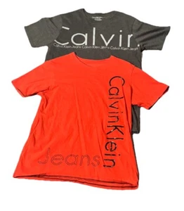 Calvin Klein T Siths Boys Sz L(14/16) Gray & Red Set Of 2 Pc - Picture 1 of 7