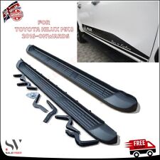 TOYOTA HILUX MK8 2016 Onwards DOUBLE CAB SIDE STEPS RUNNING BOARDS IN BLACK PAIR