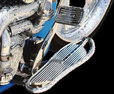 Covington Driver Floorboards Dimpled Chrome Heritage Softail 86-06 - Image 1 of 3