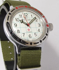 WOSTOK VOSTOK AMPHIBIAN Komandirskie NAVY MILITARY Russian Soviet Wristwatch - Picture 1 of 5