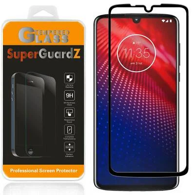 FULL COVER Tempered Glass Screen Protector For Motorola Moto Z4 / Z4 Play - Image 1 of 4