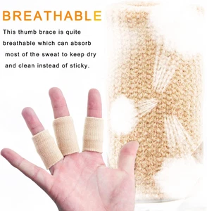 Finger Sleeves , Thumb Splint Brace for Finger Support, Breathable Elastic Fi... - Picture 1 of 7
