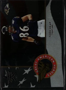 2004 Leaf R&S #GAH-18 Todd Heap Great American Heroes Red #/1250 H080 - Picture 1 of 2