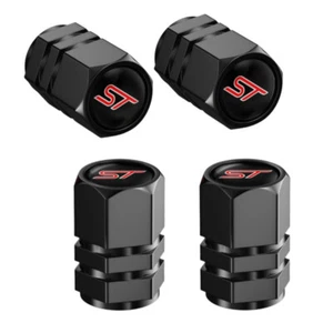 4 Pieces For ST Black Tire Valve Stem Caps Car Tires Air Caps - Picture 1 of 5