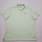 Adidas Golf Polo Shirt Mens 2XL Green Climachill Short Sleeve Collared Polyester