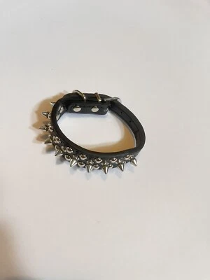 Dog Collar Studded Black Size Small Buckle Closure - Image 1 of 2