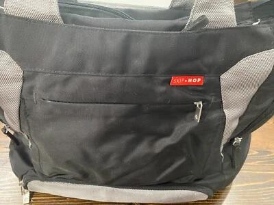 Skip Hop Black and Gray Diaper Bag with Compartments Pockets - Image 1 of 4