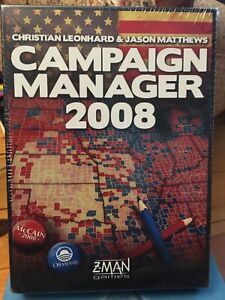 Campaign manager 2008 z-man games mint in shrink 