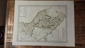 VERY NICE, ANTIQUE Hand Colored map/State of the Curch/Italy-P. Tardieu, c.1790