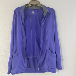 Lila Langarm Damenjacke mit durchgehendem Reißverschluss Größe M - Bild 1 von 10