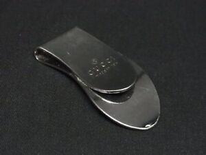 Gucci Money Clip Accessories Silver Metal Made Italy Unisex Good