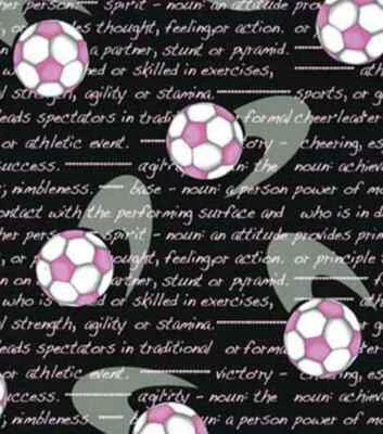 Fat Quarter Girls Soccer Football Cotton Quilting Sewing Fabric Foto 1 de 3