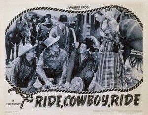 Ride COWBOY Ride lobby card Cliff Edwards Dennis Morgan Glenn 1939 OLD PHOTO
