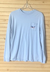 Vineyard Vines Blue Salute Military Patriotic L/S Whale Pocket T Shirt Men's M - Picture 1 of 10