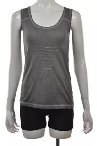 Surface to Air Womens Top Size 34 Gray White Tank Knit Shirt Sleeveless Cotton - Picture 1 of 4