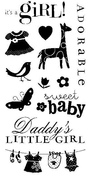 Estampillas transparentes Inkadinkado BEBÉ NIÑA 97606 ¡¡TAN LINDAS!!! Foto 1 de 1