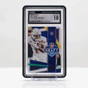 Football 2024 Xavier Worthy #20 Panini SCORE NFL Draft Rookie CGC 10 Gem Mint - Picture 1 of 4