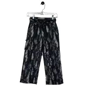Slalom Kid's Camo Print Cargo Snow Ski Insulated Pants, Black/Gray, Large 10/12 - Picture 1 of 12
