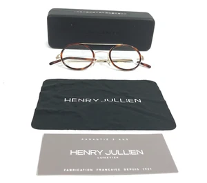 Henry Jullien Eyeglasses Frames HOMECREST-C C71 Tortoise Gold Round 45-22-145 - Picture 1 of 10