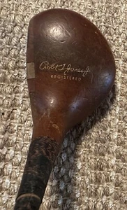VINTAGE GOLF CLUB SPALDING ROBERT BOBBY T JONES JR PERSIMMON 2 1/2 WOOD MODEL 38 - Picture 1 of 6