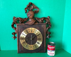 3D Spanish Conquistador Knight Wood Brass Wall Clock NEW MOVEMENT Custom 18 IN - Picture 1 of 12