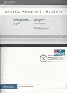 # 3862 NATIONAL WWII MEMORIAL 2004 First Day of Issue Ceremony Program - Picture 1 of 1