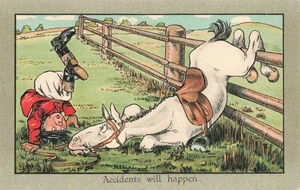 Künstler Schäferhund Humorvoll Reiter C W Faulkner & Co Ltd Postkarte - Bild 1 von 2