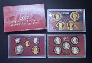 2010-S SILVER U.S. PROOF SET W/BOX & COA 14 Coin Set 90% Silver - Picture 1 of 7