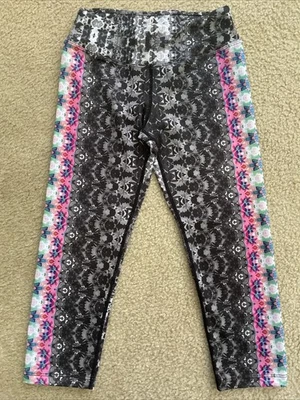 PrAna Leggings Womens XS Cropped Capri Roxanne Hydrobloom Watercolor - Image 1 of 4