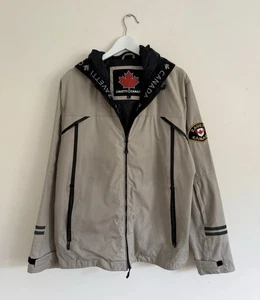 MENS ZAVETTI CANADA BEIGE WINDBREAKER JACKET SIZE LARGE 0532 - Picture 1 of 13