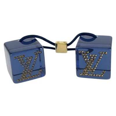 LOUIS VUITTON со стразами волос аксессуары волос резиновый синий пластик LV - Изображение 1 из 4