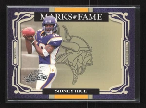 Playoff Absolute Memorabilia 2007 #MOF-39 Sidney Rice marcas de fama/100 vikingos - Imagen 1 de 2