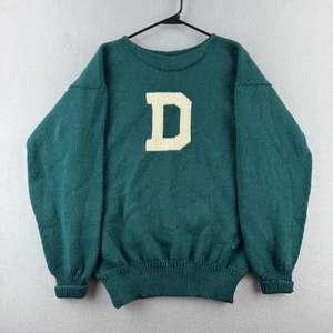 Vintage Dartmouth University Letter Sweater Mens Large Crewneck Knit Wool 70s - Picture 1 of 13