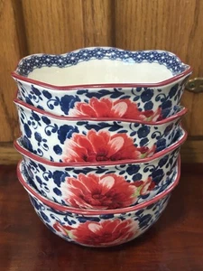 The Pioneer Woman 4 Piece Set Heritage Floral Bowls 16 oz Soup Cereal Bowls - Picture 1 of 7