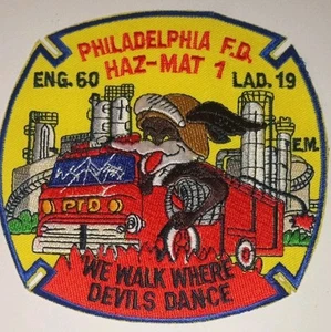 Philadelphia Fire Department Haz-Mat 1 Foam 60 Ladder 19 Patch Pennsylvania PA - Bild 1 von 1