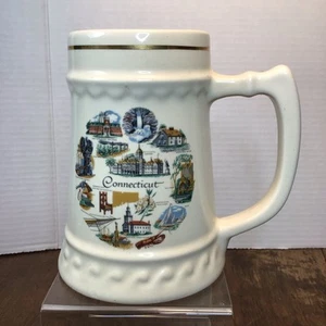 Vintage Conrad Crafters State of Connecticut Ceramic Stein Mug VG! - Picture 1 of 12