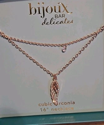 Bijoux Bar Delicate Cristal Tono Rosa Tono Cruz 2 piezas. Juego de joyas Foto 1 de 4